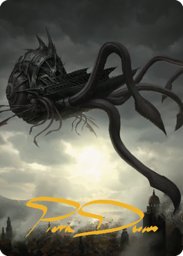 Nautiloid Ship Art Card (Gold-Stamped Signature) [Commander Legends: Battle for Baldur's Gate Art Series] | Jomio and Rueliete's Cards and Comics