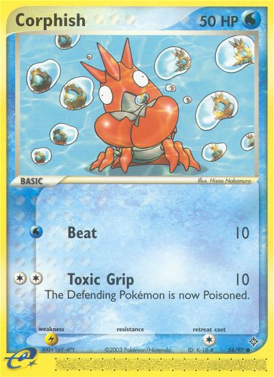 Corphish (54/97) [EX: Dragon] | Jomio and Rueliete's Cards and Comics