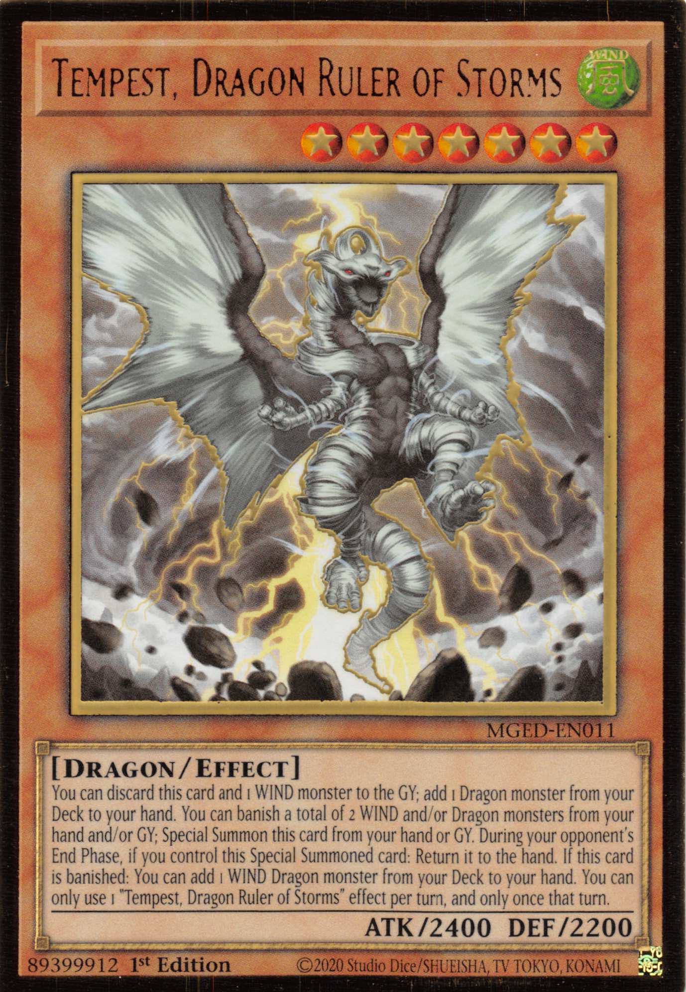 Tempest, Dragon Ruler of Storms [MGED-EN011] Gold Rare | Jomio and Rueliete's Cards and Comics