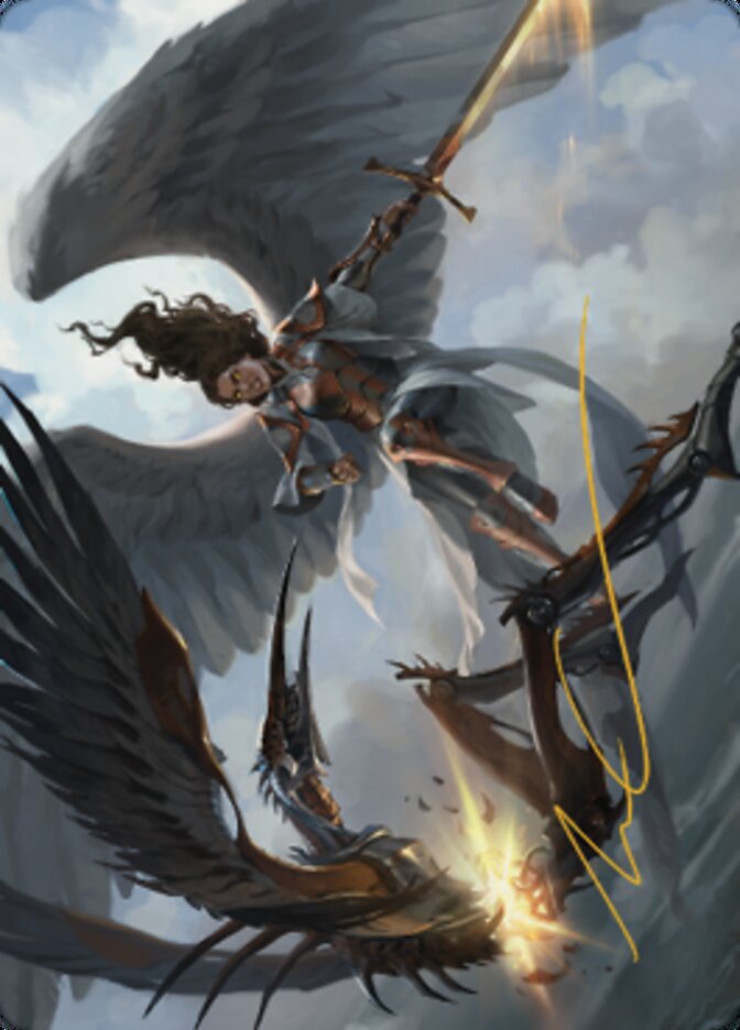 Destroy Evil Art Card (Gold-Stamped Signature) [Dominaria United Art Series] | Jomio and Rueliete's Cards and Comics