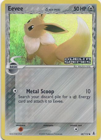 Eevee (68/113) (Delta Species) (Stamped) [EX: Delta Species] | Jomio and Rueliete's Cards and Comics