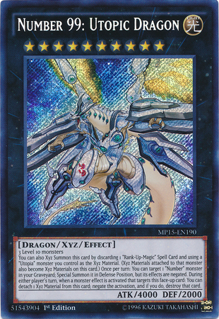 Number 99: Utopic Dragon [MP15-EN190] Secret Rare | Jomio and Rueliete's Cards and Comics