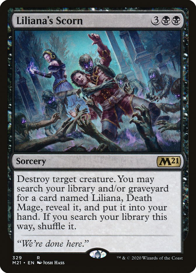 Liliana's Scorn [Core Set 2021] | Jomio and Rueliete's Cards and Comics