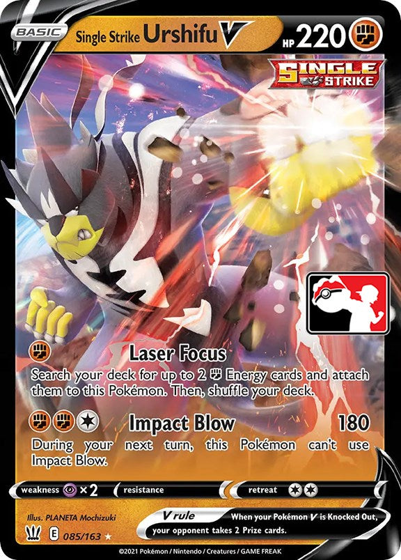 Single Strike Urshifu V (085/163) [Prize Pack Series One] | Jomio and Rueliete's Cards and Comics