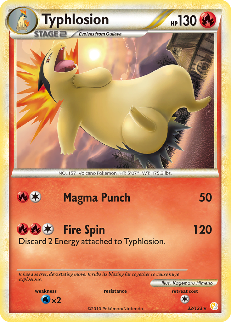 Typhlosion (32/123) [HeartGold & SoulSilver: Base Set] | Jomio and Rueliete's Cards and Comics