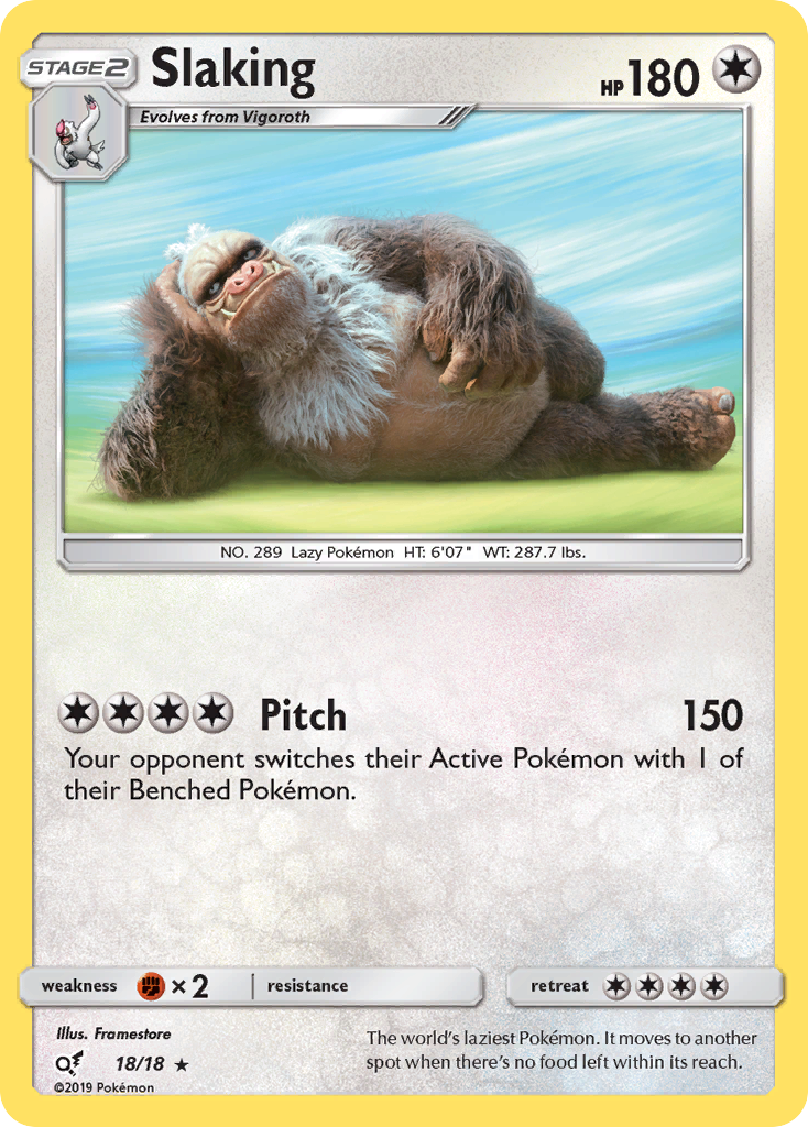 Slaking (18/18) [Sun & Moon: Detective Pikachu] | Jomio and Rueliete's Cards and Comics