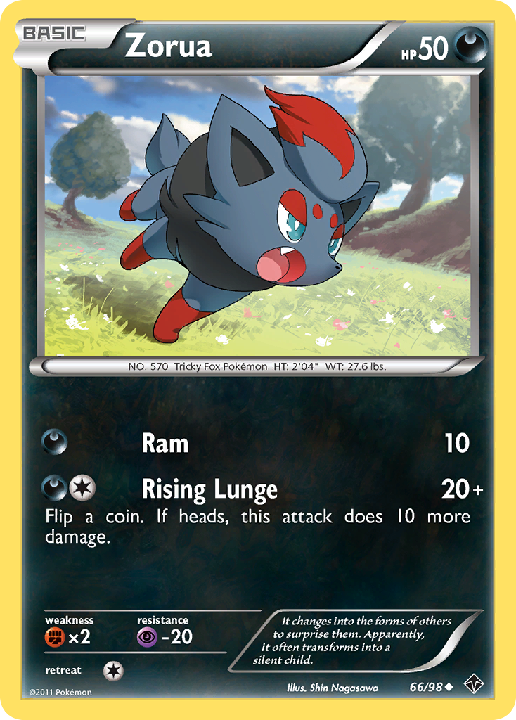 Zorua (66/98) [Black & White: Emerging Powers] | Jomio and Rueliete's Cards and Comics