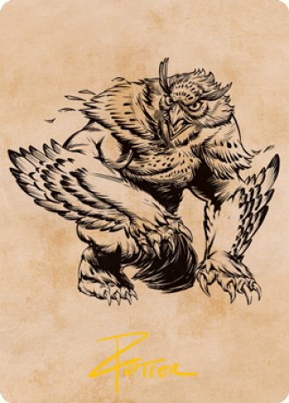 Owlbear (Showcase) Art Card (Gold-Stamped Signature) [Dungeons & Dragons: Adventures in the Forgotten Realms Art Series] | Jomio and Rueliete's Cards and Comics