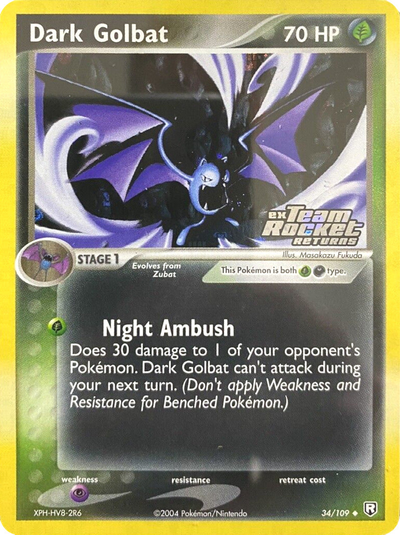 Dark Golbat (34/109) (Stamped) [EX: Team Rocket Returns] | Jomio and Rueliete's Cards and Comics