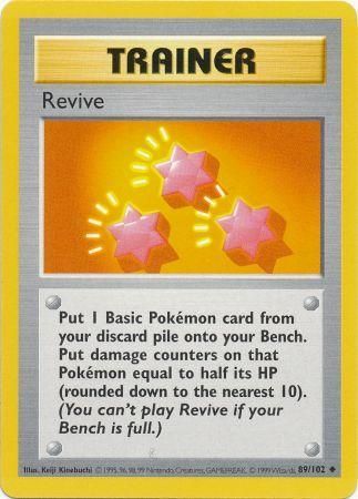 Revive (89/102) [Base Set Shadowless Unlimited] | Jomio and Rueliete's Cards and Comics