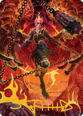 Zariel, Archduke of Avernus Art Card (Gold-Stamped Signature) [Dungeons & Dragons: Adventures in the Forgotten Realms Art Series] | Jomio and Rueliete's Cards and Comics