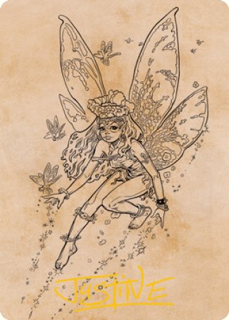 Pixie Guide (Showcase) Art Card (Gold-Stamped Signature) [Dungeons & Dragons: Adventures in the Forgotten Realms Art Series] | Jomio and Rueliete's Cards and Comics
