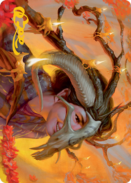 Hedgewitch's Mask Art Card (Gold-Stamped Signature) [Innistrad: Midnight Hunt Art Series] | Jomio and Rueliete's Cards and Comics