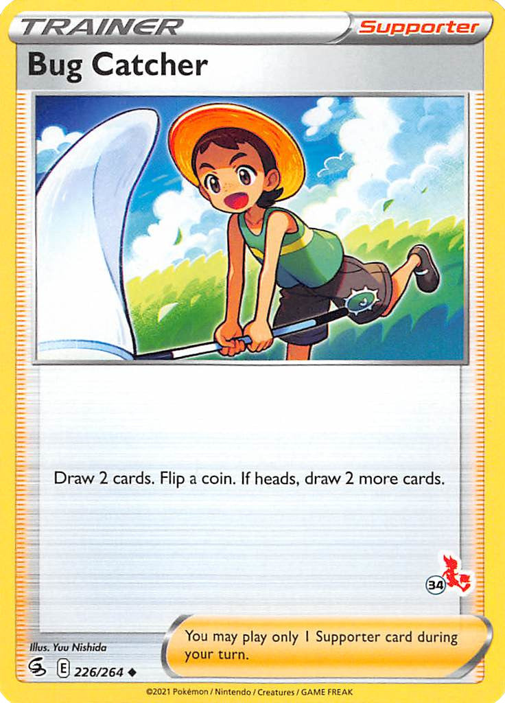 Bug Catcher (226/264) (Cinderace Stamp #34) [Battle Academy 2022] | Jomio and Rueliete's Cards and Comics