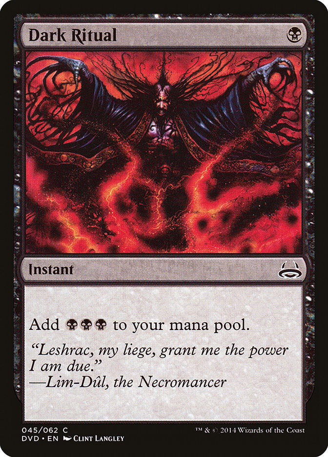 Dark Ritual (Divine vs. Demonic) [Duel Decks Anthology] | Jomio and Rueliete's Cards and Comics