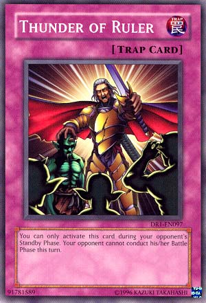 Thunder of Ruler [DR1-EN097] Common | Jomio and Rueliete's Cards and Comics