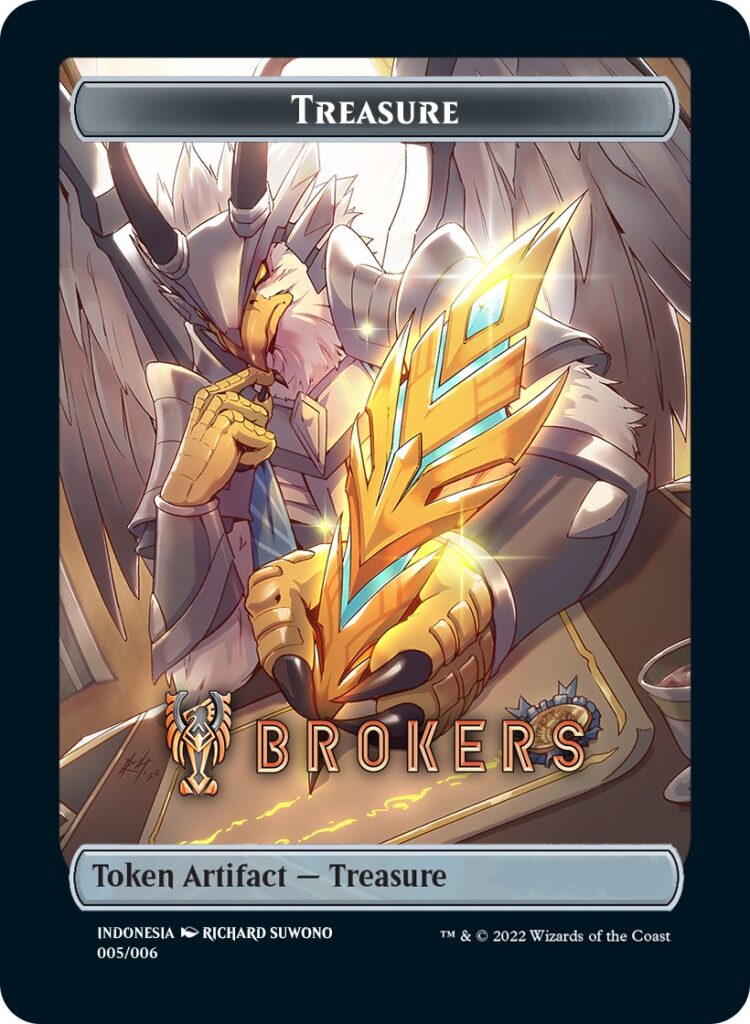 Treasure Token (Brokers) (Southeast Asia Artists) [Streets of New Capenna Tokens] | Jomio and Rueliete's Cards and Comics