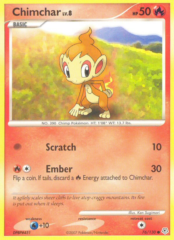 Chimchar (76/130) [Diamond & Pearl: Base Set] | Jomio and Rueliete's Cards and Comics
