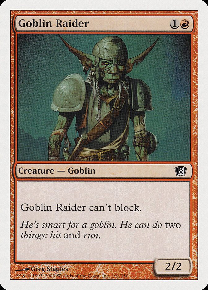 Goblin Raider [Eighth Edition] | Jomio and Rueliete's Cards and Comics