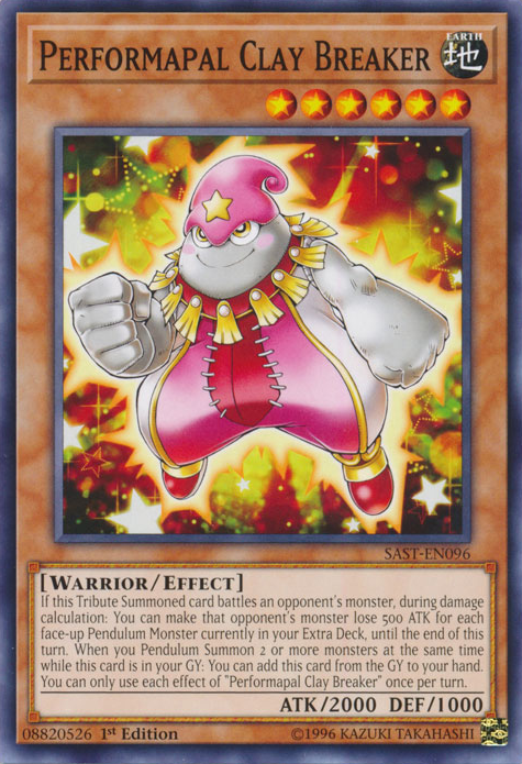 Performapal Clay Breaker [SAST-EN096] Common | Jomio and Rueliete's Cards and Comics