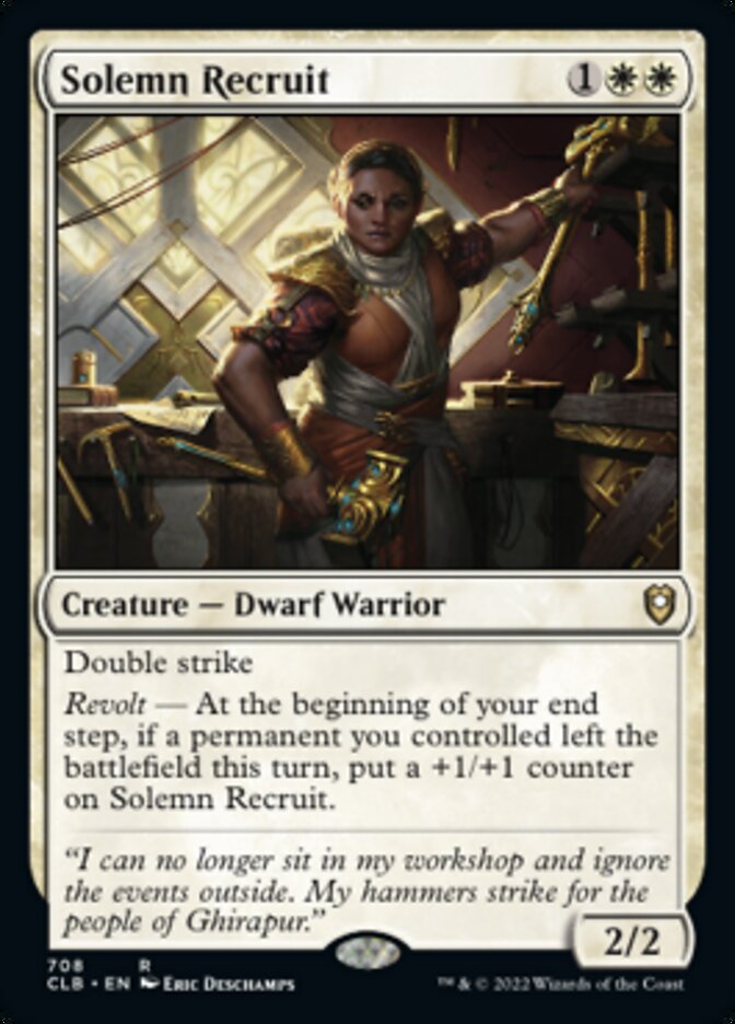 Solemn Recruit [Commander Legends: Battle for Baldur's Gate] | Jomio and Rueliete's Cards and Comics