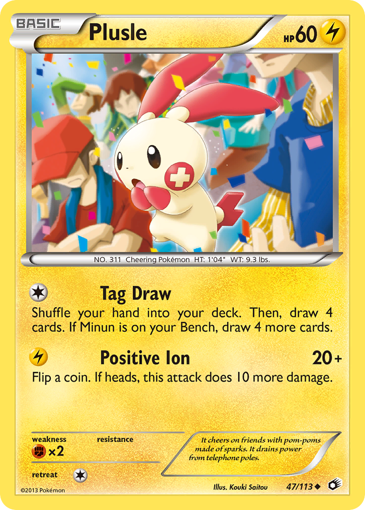 Plusle (47/113) [Black & White: Legendary Treasures] | Jomio and Rueliete's Cards and Comics