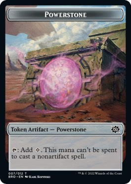 Powerstone // Zombie Double-Sided Token [The Brothers' War Tokens] | Jomio and Rueliete's Cards and Comics
