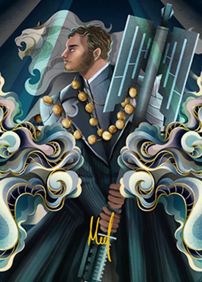 Rafiq of the Many Art Card (Gold-Stamped Signature) [Streets of New Capenna Art Series] | Jomio and Rueliete's Cards and Comics