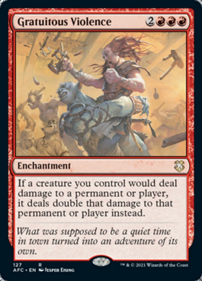 Gratuitous Violence [Dungeons & Dragons: Adventures in the Forgotten Realms Commander] | Jomio and Rueliete's Cards and Comics