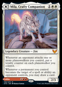 Mila, Crafty Companion // Lukka, Wayward Bonder [Strixhaven: School of Mages] | Jomio and Rueliete's Cards and Comics