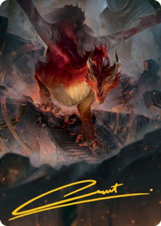 Red Dragon Art Card (Gold-Stamped Signature) [Dungeons & Dragons: Adventures in the Forgotten Realms Art Series] | Jomio and Rueliete's Cards and Comics