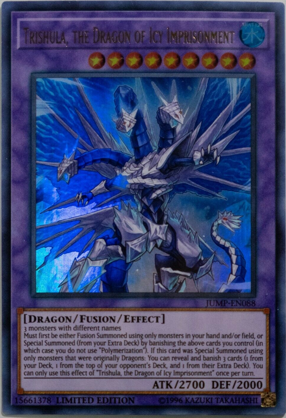 Trishula, the Dragon of Icy Imprisonment [JUMP-EN088] Ultra Rare | Jomio and Rueliete's Cards and Comics