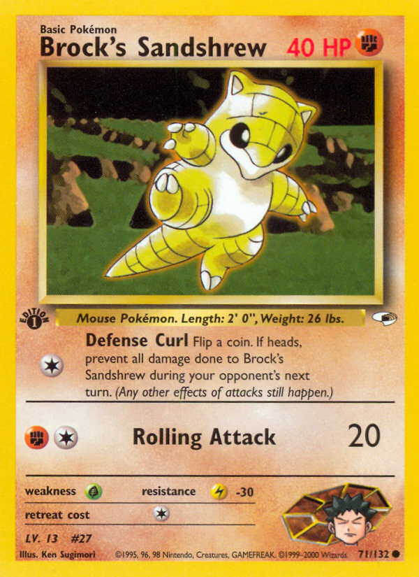 Brock's Sandshrew (71/132) [Gym Heroes 1st Edition] | Jomio and Rueliete's Cards and Comics