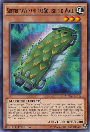 Superheavy Samurai Soulshield Wall [MP15-EN135] Common | Jomio and Rueliete's Cards and Comics