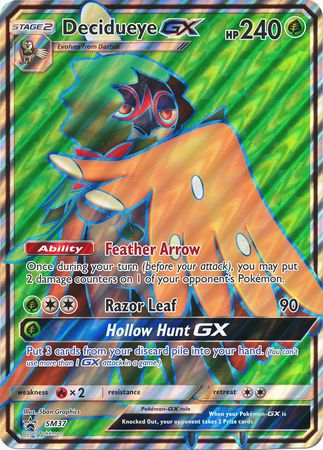 Decidueye GX (SM37) (Jumbo Card) [Sun & Moon: Black Star Promos] | Jomio and Rueliete's Cards and Comics