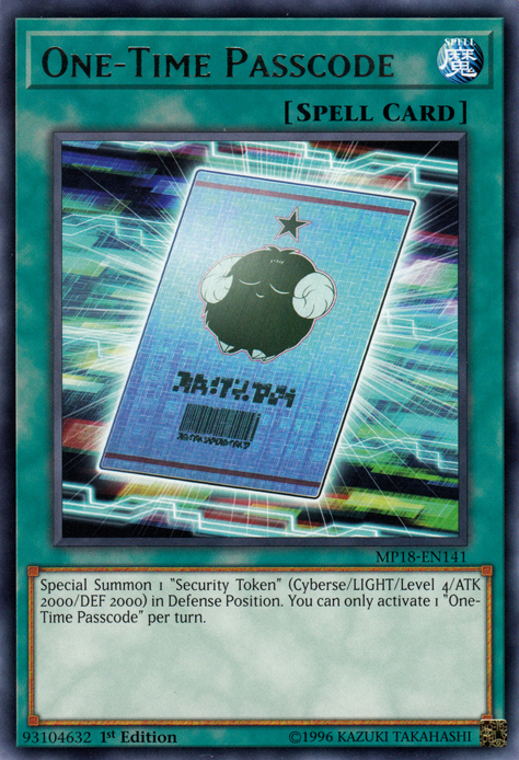 One-Time Passcode [MP18-EN141] Rare | Jomio and Rueliete's Cards and Comics