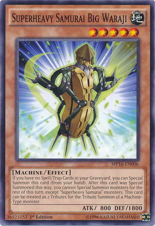 Superheavy Samurai Big Waraji [MP16-EN006] Common | Jomio and Rueliete's Cards and Comics