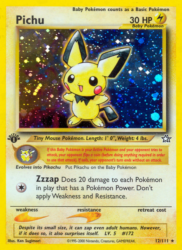 Pichu (12/111) [Neo Genesis 1st Edition] | Jomio and Rueliete's Cards and Comics