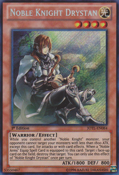 Noble Knight Drystan [JOTL-EN084] Secret Rare | Jomio and Rueliete's Cards and Comics