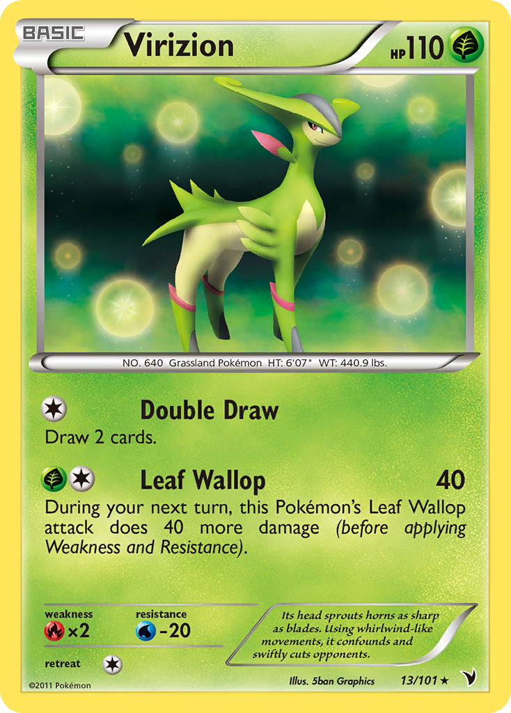 Virizion (13/101) [Black & White: Noble Victories] | Jomio and Rueliete's Cards and Comics