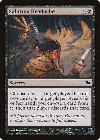 Splitting Headache [Shadowmoor] | Jomio and Rueliete's Cards and Comics