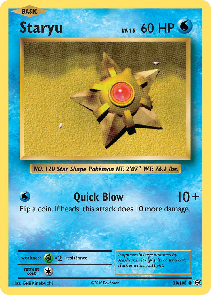 Staryu (30/108) [XY: Evolutions] | Jomio and Rueliete's Cards and Comics