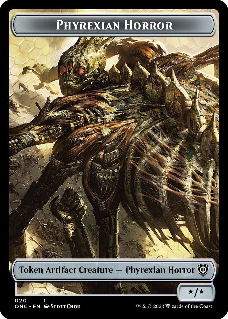 Phyrexian Wurm // Phyrexian Horror Double-Sided Token [Phyrexia: All Will Be One Commander Tokens] | Jomio and Rueliete's Cards and Comics