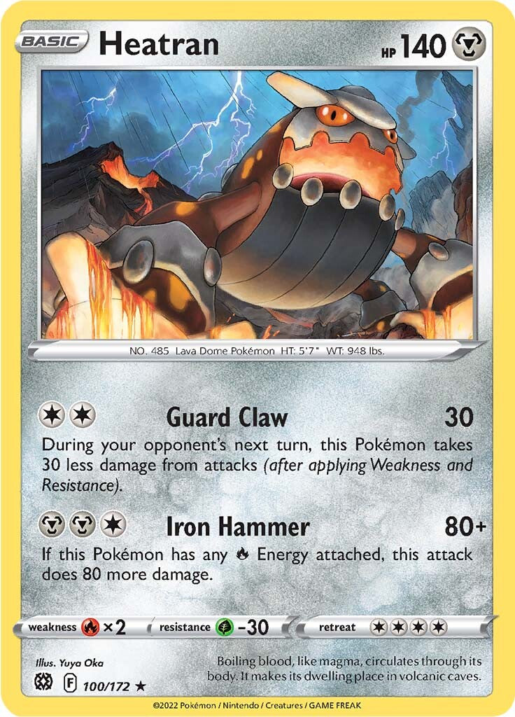Heatran (100/172) [Sword & Shield: Brilliant Stars] | Jomio and Rueliete's Cards and Comics