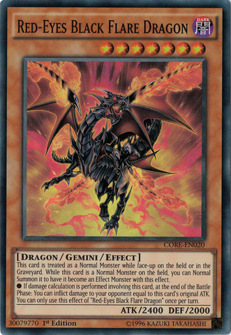 Red-Eyes Black Flare Dragon [CORE-EN020] Super Rare | Jomio and Rueliete's Cards and Comics
