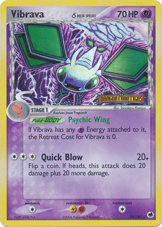 Vibrava (24/101) (Delta Species) (Stamped) [EX: Dragon Frontiers] | Jomio and Rueliete's Cards and Comics