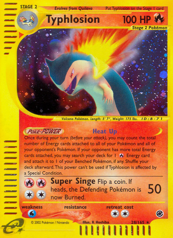 Typhlosion (28/165) [Expedition: Base Set] | Jomio and Rueliete's Cards and Comics