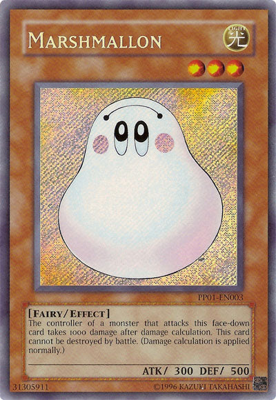 Marshmallon [PP01-EN003] Secret Rare | Jomio and Rueliete's Cards and Comics