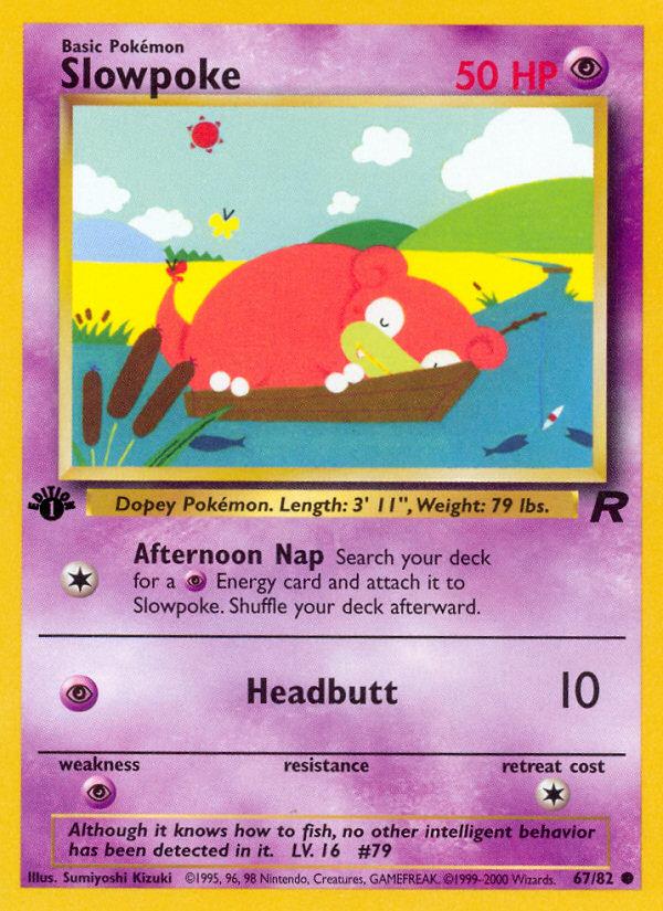 Slowpoke (67/82) [Team Rocket 1st Edition] | Jomio and Rueliete's Cards and Comics