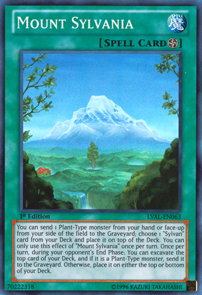Mount Sylvania [LVAL-EN063] Super Rare | Jomio and Rueliete's Cards and Comics